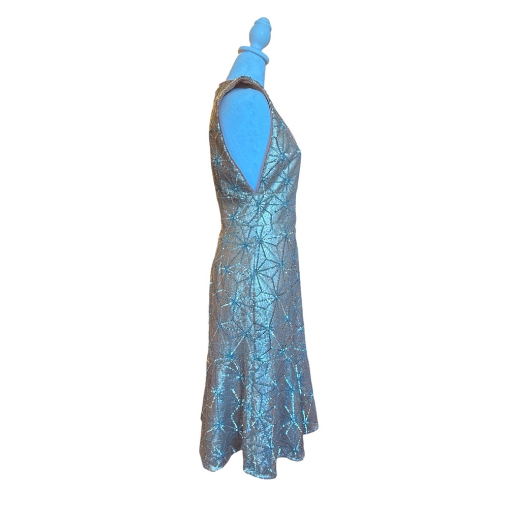 Sequined Deep-V Dress by Harlyn, Retail $599 - Picture 2 of 8